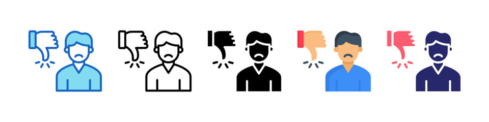 Criticism Multiple Style Icon Set Collection.