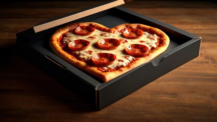 Heart Pizza Delivery - Delicious Copy Space Design