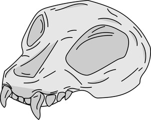 goat skull line art vector icon for witchcraft, halloween decorations, spellbook or occult magic illustrations