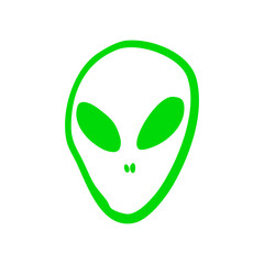 alien head hand drawn element