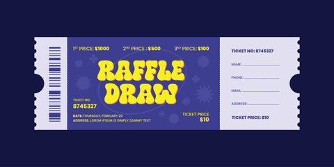 raffle ticket template, raffle draw ticket template, print ready, raffle ticket, raffle paper voucher, charity, fundraising event ticket template