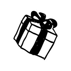 Christmas gift box element