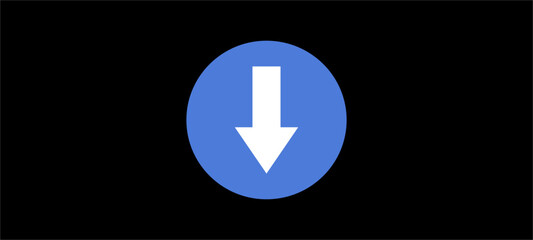 Download icon isolated over Black background.