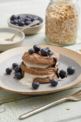 Pancakes with blueberries 