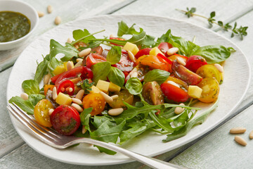 Cherry tomato salad with basil