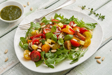 Cherry tomato salad with basil
