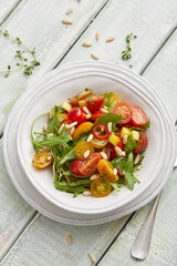 Cherry tomato salad with basil