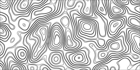 Abstract black and white pattern resembling topographic contours perfect for modern design elements