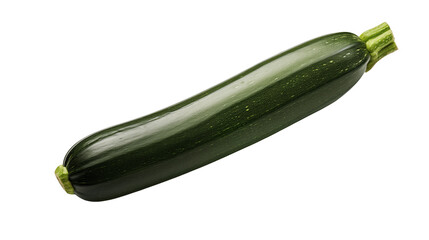 Fresh Green Zucchini Vegetable Isolated on transparent Background for Cooking Recipes and Food Design