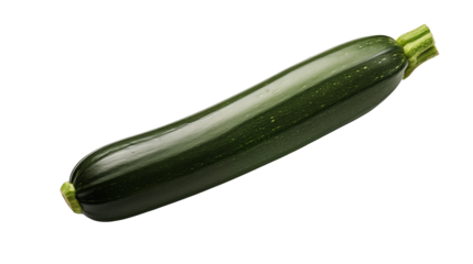 Fresh Green Zucchini Vegetable Isolated on transparent Background for Cooking Recipes and Food Design