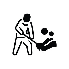 Black solid icon for mopping