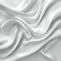 Obraz premium White fabric drapes in soft folds