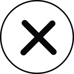 Obraz premium cross mark button