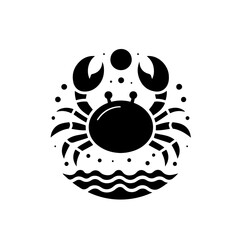 Crab silhouette , crab vector
