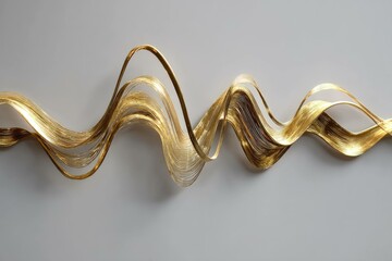 Elegant gold waves mimicking soundwaves