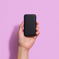 Hand holding a black portable charger (3)