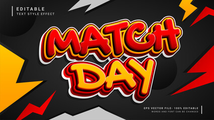 Basketball match day 3d editable text effect sport style