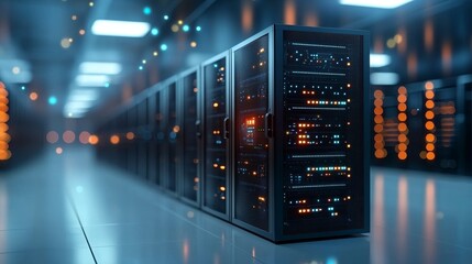 Data center operations and management global technology hub digital infrastructure high-tech environment futuristic viewpoint