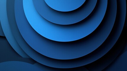 Deep blue layered circles