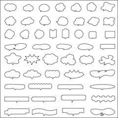 Versatile comic-style vector set featuring numerous speech, thought and dialogue bubbles — perfect for graphic novels, flyers, education, social media, creative projects, startups, and much more.