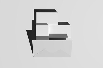 
Vector set of realistic blue envelopes in different positions.  with Business Card Presentation Professional Corporate Office Marketing Layout Document Realistic Showcase
