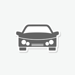 Car bumper icon sticker isolated on gray background