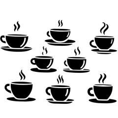 set of coffee cups