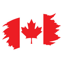 Obraz premium Distressed Canadian Flag for Canada Day Celebrations and Patriotic Designs