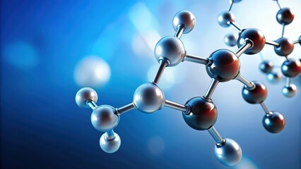 Obraz premium Abstract Representation of Molecular Structure and Atomic Bonds in a Scientific Context