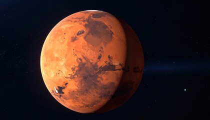 Red planet in space