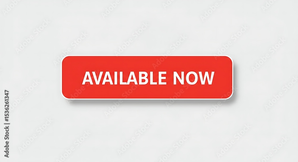 Fototapete red button with the text 