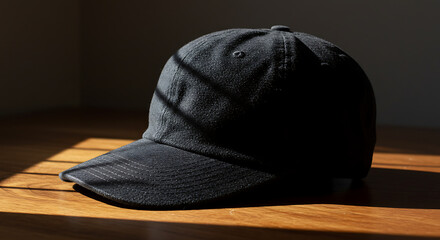 Stylish Dark Gray Baseball Cap  High-Quality Photography of a Classic Hat