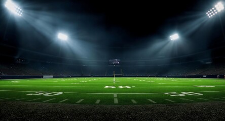 Night Game: Football Stadium Under Lights