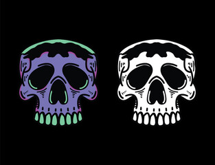 Skull head vector illustration