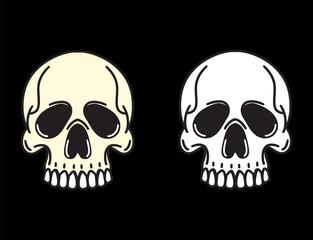 Skull head vector illustration
