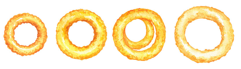 Delicious golden donuts arranged in a row, perfect for a sweet treat or dessert display.