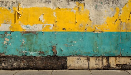 Fototapeta premium Urban style, grunge wall, peeling paint look.