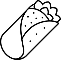 Burrito Mexican Food Icon