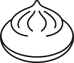 dumpling icon  flat vector icon