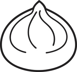 dumpling icon  flat vector icon