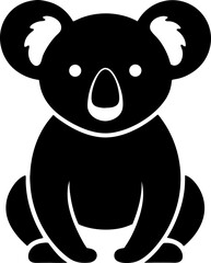 Obraz premium koala black silhouette vector