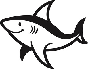 silhouette of a shark illustration