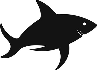 Fototapeta premium silhouette of a shark illustration