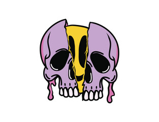 vector illustration of a skull