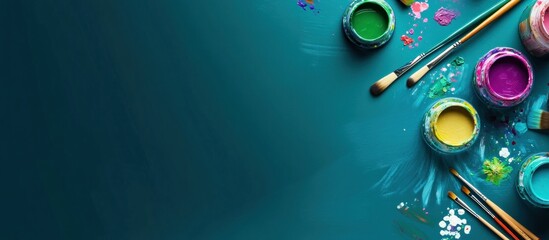 Vibrant Artist's Palette: A Colorful Canvas of Creativity