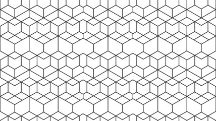 Geometric cube pattern background design seamless vector illustration art wallpaper style modern line drawing editable stock vector illustration