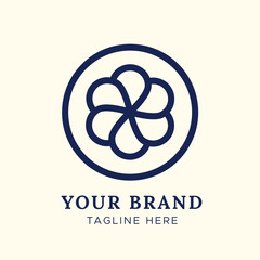 Mandala flower logo design element