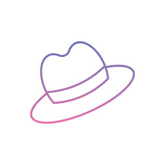 Sun Hat Icon vector stock illustration
