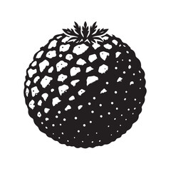 Black Falafel Silhouette Vector, High Quality Illustration on White Background
