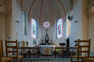 Estrun, France le 15 juin 2025 : Église catholique Saint-Alexandre à Estrun, village situé dans le départenent du nord en région Hauts de France